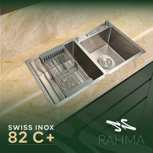 حوض مطبح +82C بابعاد 82 على 45 سم + حنفية