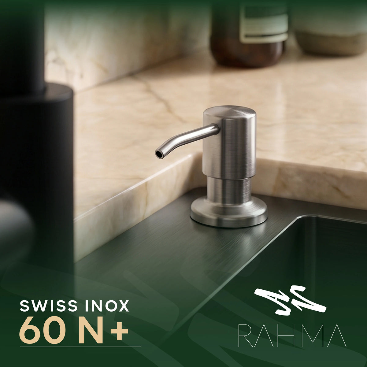 حوض مطبخ +60N حوض احادي بابعاد 60 على 45 سم + حنفية