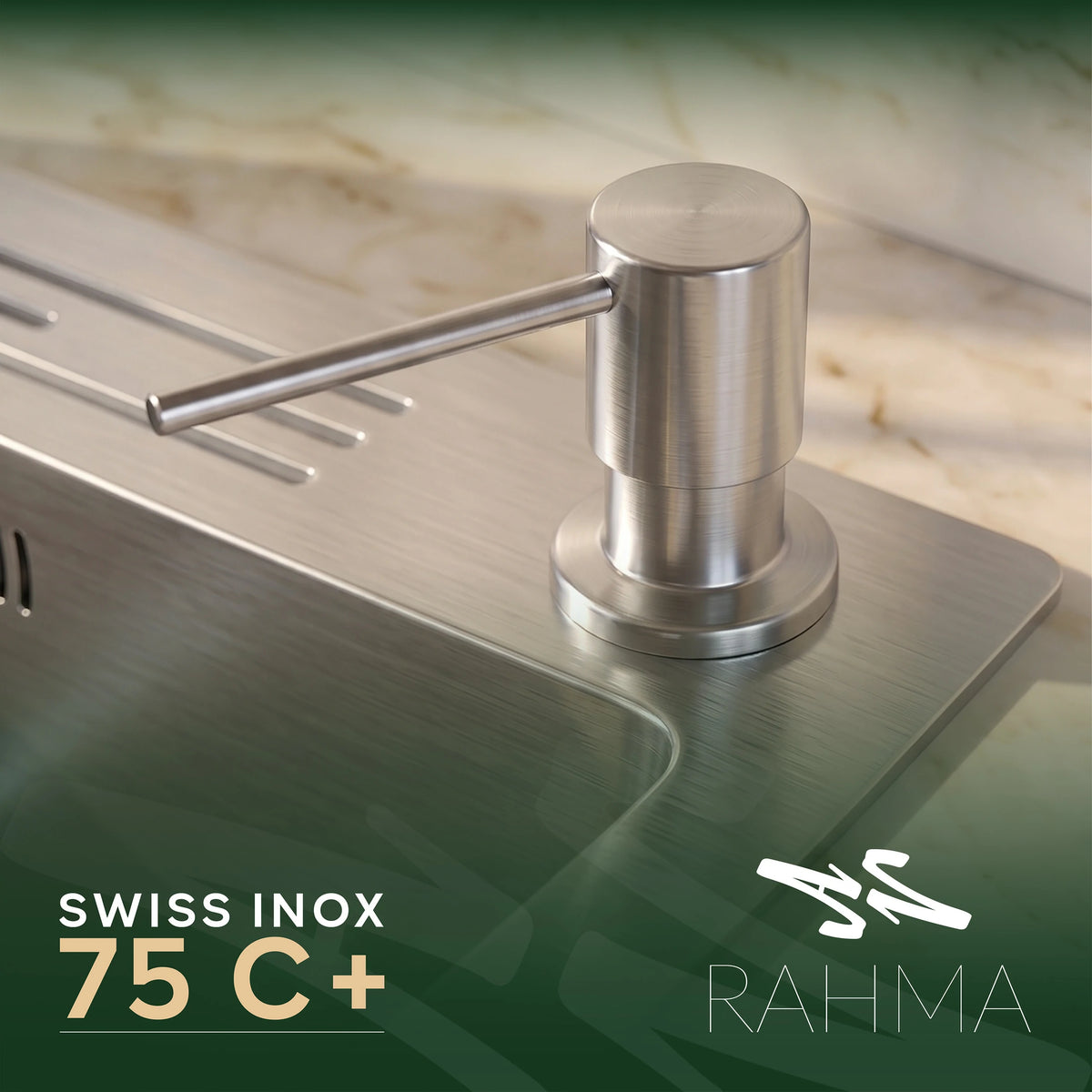 حوض مطبح 75C+ /75x40 سم + حنفية 360