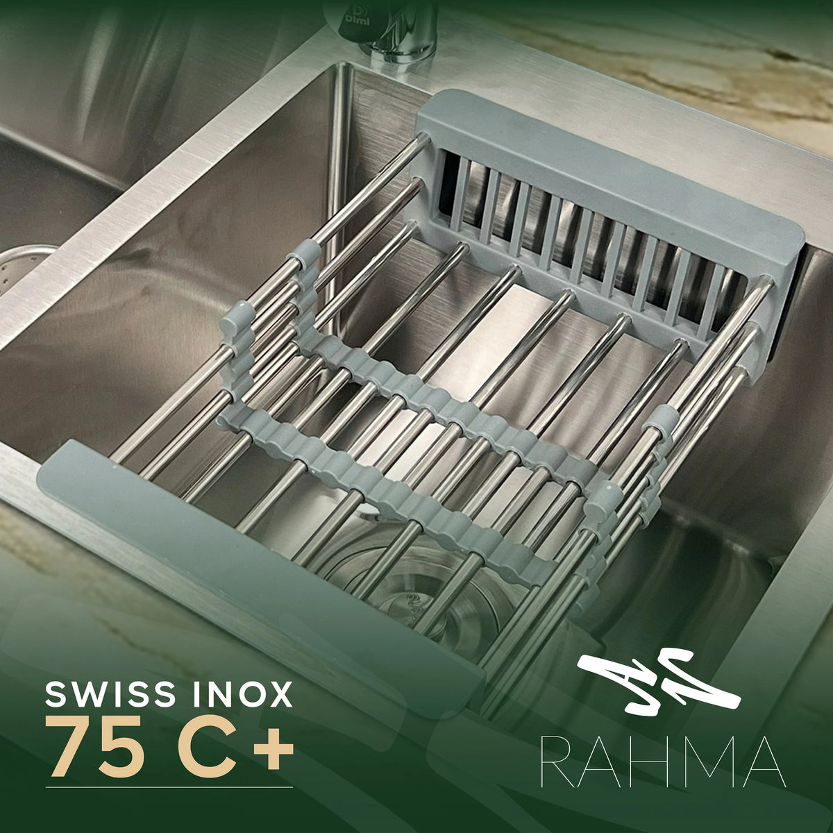 حوض مطبح 75C+ /75x40 سم + حنفية 360