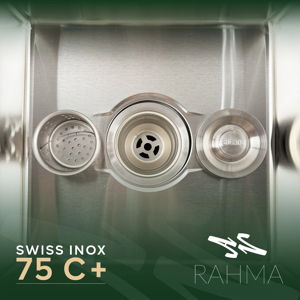 حوض مطبح 75C+ /75x40 سم + حنفية 360