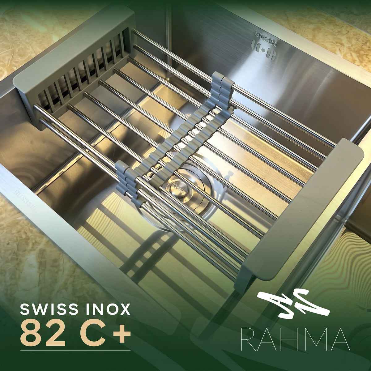 حوض مطبح +82C بابعاد 82 على 45 سم + حنفية