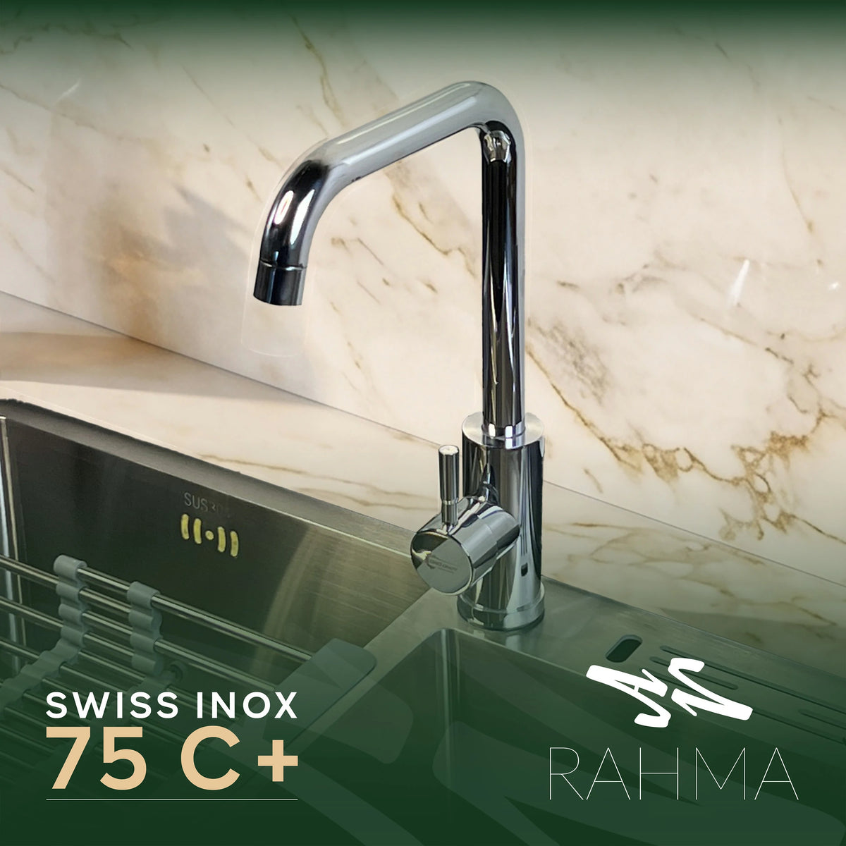 حوض مطبح 75C+ /75x40 سم + حنفية 360